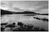 Humbolt Lagoon, sunrise. California, USA (black and white)