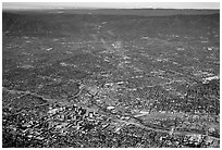 Aerial view of downtown. San Jose, California, USA (black and white)