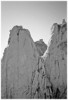 Granite spires, the Needles,  Giant Sequoia National Monument. California, USA (black and white)