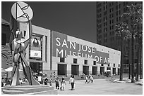 San Jose Museum of Art, new wing. San Jose, California, USA ( black and white)