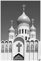 Holy Virgin Russian Cathedral. San Francisco, California, USA ( black and white)