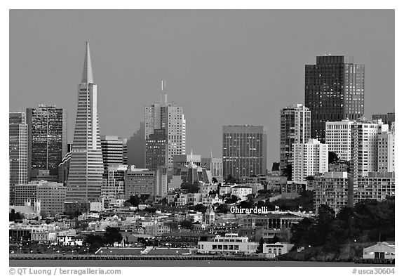 Skyline at dusk. San Francisco, California, USA