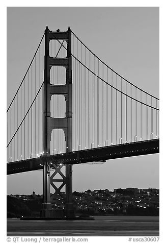 Golden Gate Bridge, sunset. San Francisco, California, USA