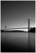 Golden Gate Bridge, sunset. San Francisco, California, USA (black and white)