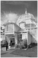 Entrance of the Conservatory of Flowers. San Francisco, California, USA (black and white)