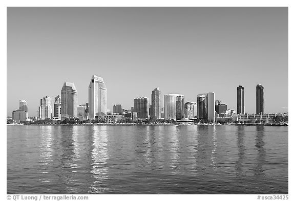 San Diego skyline from Coronado, early morning. San Diego, California, USA
