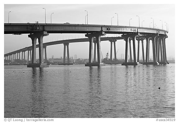Span of the Bay Bridge, Coronado. San Diego, California, USA