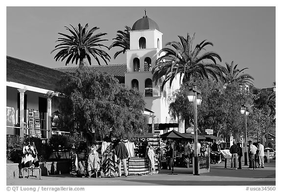 Street, Old Town State Historic Park. San Diego, California, USA