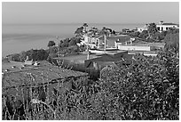 Hillside Houses overlooking the Pacific. Laguna Beach, Orange County, California, USA (black and white)