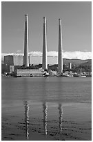Duke Energy power plant. Morro Bay, USA (black and white)