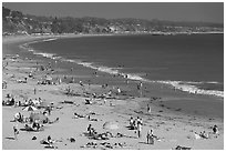 New Brighton State Beach, afternoon, Capitola. Capitola, California, USA ( black and white)
