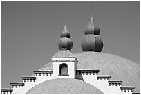 Roof detail of the Planetarium, Rosicrucian Museum. San Jose, California, USA ( black and white)