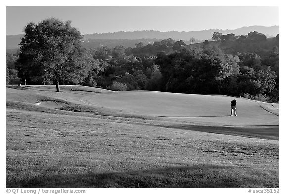 Stanford Golf Course. Stanford University, California, USA (black and white)
