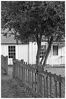 Happy Hollow Farm, Rancho San Antonio Open Space Preserve, Los Altos. California, USA (black and white)
