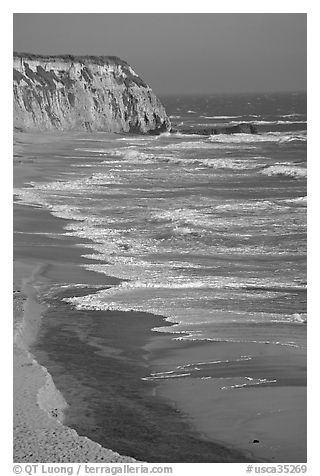 Waves and cliffs, Scott Creek Beach. California, USA