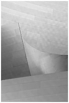 Facade detail, Walt Disney Concert Hall. Los Angeles, California, USA ( black and white)