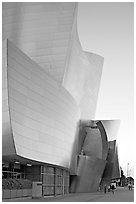 Frank Gehry desined Walt Disney Concert Hall exterior. Los Angeles, California, USA ( black and white)
