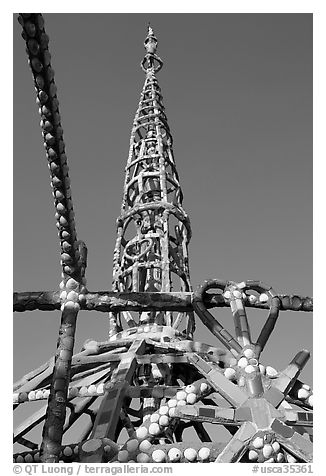 Detail of Watts Towers showing a heart. Watts, Los Angeles, California, USA