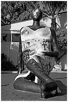 Sculpture, Watts Towers Art Center. Watts, Los Angeles, California, USA ( black and white)
