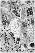 Mosaic Detail, Watts Towers Art Center. Watts, Los Angeles, California, USA ( black and white)
