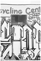 Mural, Watts. Watts, Los Angeles, California, USA (black and white)