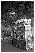 Box office of El Capitan Theatre. Hollywood, Los Angeles, California, USA ( black and white)