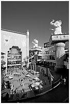 Hollywood and Highland shopping and entertainment complex. Hollywood, Los Angeles, California, USA ( black and white)