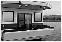 Houseboat. Redwood City,  California, USA ( black and white)