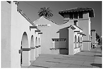 Burlingame railroad station. Burlingame,  California, USA ( black and white)