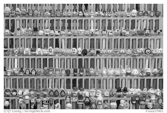 Set of Pez dispensers, Museum of Pez memorabilia. Burlingame,  California, USA