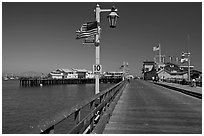 Stearns Wharf. Santa Barbara, California, USA (black and white)