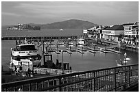Pier 39. San Francisco, California, USA (black and white)