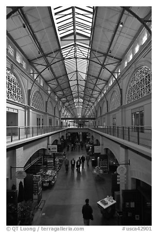 Main gallery inside Ferry Building. San Francisco, California, USA