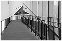 Staircase, M.H. De Young memorial museum. San Francisco, California, USA ( black and white)