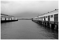 Piers, Mason Center. San Francisco, California, USA (black and white)