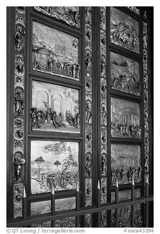 Ghiberti doors called Gates of Paradize, Grace Cathedral. San Francisco, California, USA