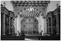 Chapel of Mission San Francisco de Asis. San Francisco, California, USA ( black and white)