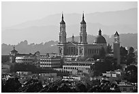St Ignatius Church, University of San Francisco. San Francisco, California, USA ( black and white)