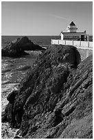 Camera Obscura, Cliff House. San Francisco, California, USA ( black and white)