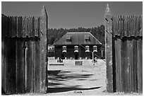 Fort Ross. Sonoma Coast, California, USA (black and white)