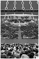 Class of 2009 commencement. Stanford University, California, USA ( black and white)