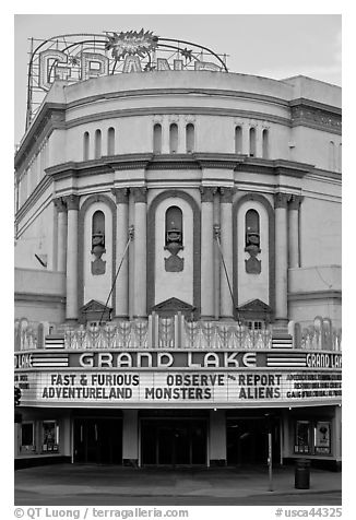 Grand Lake theater. Oakland, California, USA (black and white)