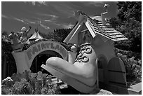 Entrance of Fairyland. Oakland, California, USA ( black and white)