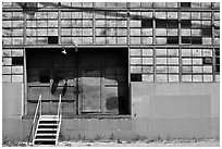 Warehouse and loading dock doors. Berkeley, California, USA ( black and white)
