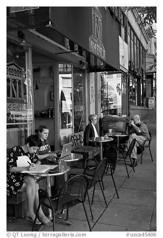 Cafe. Berkeley, California, USA (black and white)
