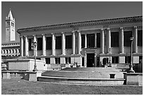 Library and Campanile, University of California. Berkeley, California, USA (black and white)