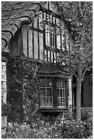 Half-timbered house. Carmel-by-the-Sea, California, USA (black and white)