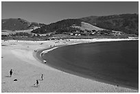 Family, Carmel River Beach. Carmel-by-the-Sea, California, USA ( black and white)