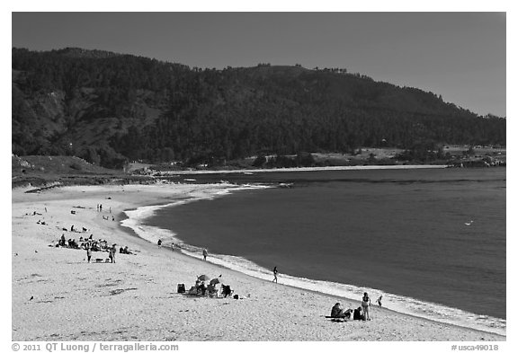 Carmel River Beach and Carmel Bay. Carmel-by-the-Sea, California, USA (black and white)