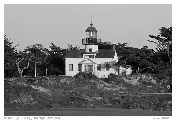 Point Pinos Lighthouse, late afternoon. Pacific Grove, California, USA